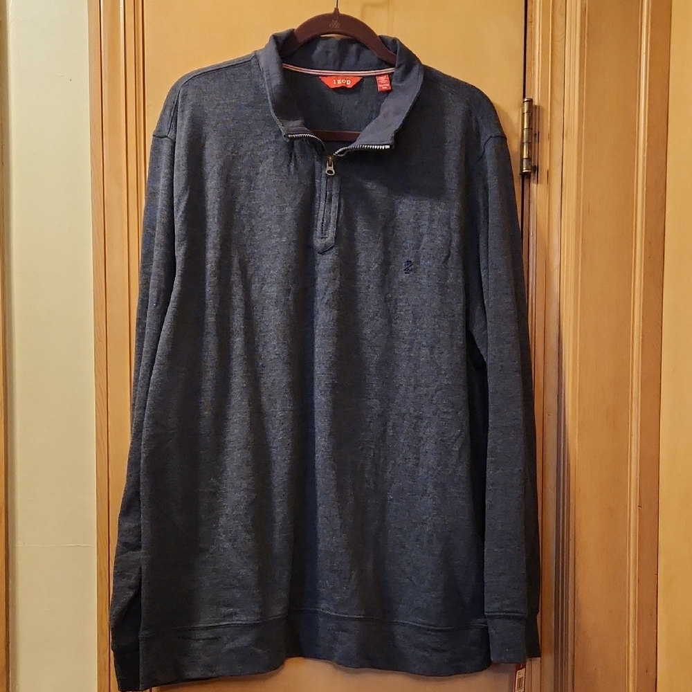 Izod Dark Gray Quarter-Zip Sweatshirt